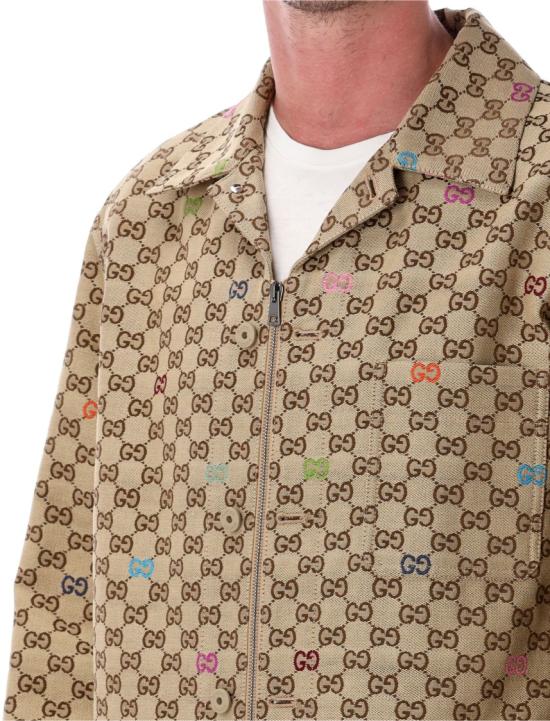 25FW 구찌 캔버스 자켓 833305ZAS81 Brown - GUCCI