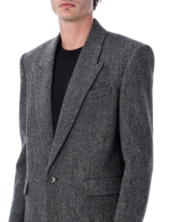 25FW 생로랑 수트 자켓 837196Y3D06 Grey - SAINT LAURENT