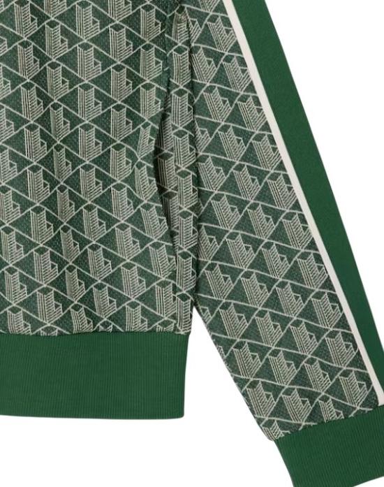 25FW 라코스테 모노그램 집업 스웨트셔츠 SH1368 Grey - LACOSTE