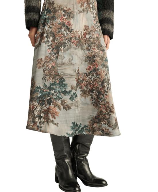 25FW 모모니 롱 스커트 SK010 Grey - MOMONÍ