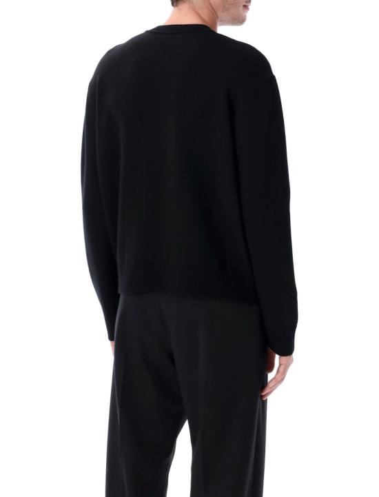 25FW 카사블랑카 스웨터 M AW25 KW 1099 01 Black - CASABLANCA