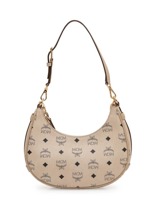 26SS 엠시엠 숄더백 MWHFATA02 I8 BEIGE BLACK LOGO - MCM
