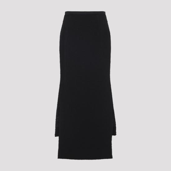 25FW 랑방 롱 스커트 RWST00056135H25 Black - LANVIN