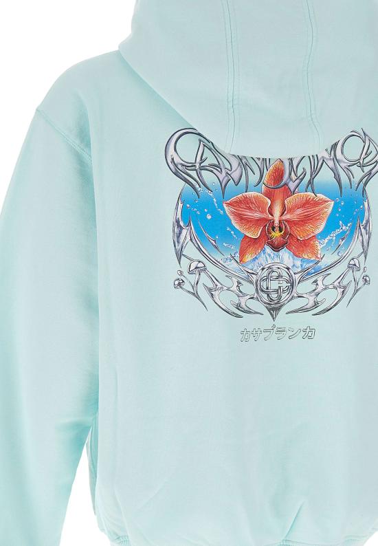 25FW 카사블랑카 긴팔 티셔츠 MAW25JTP408 04 Blue - CASABLANCA