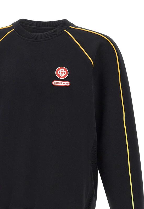 25FW 카사블랑카 긴팔 티셔츠 MAW25JTP437 01 Black - CASABLANCA