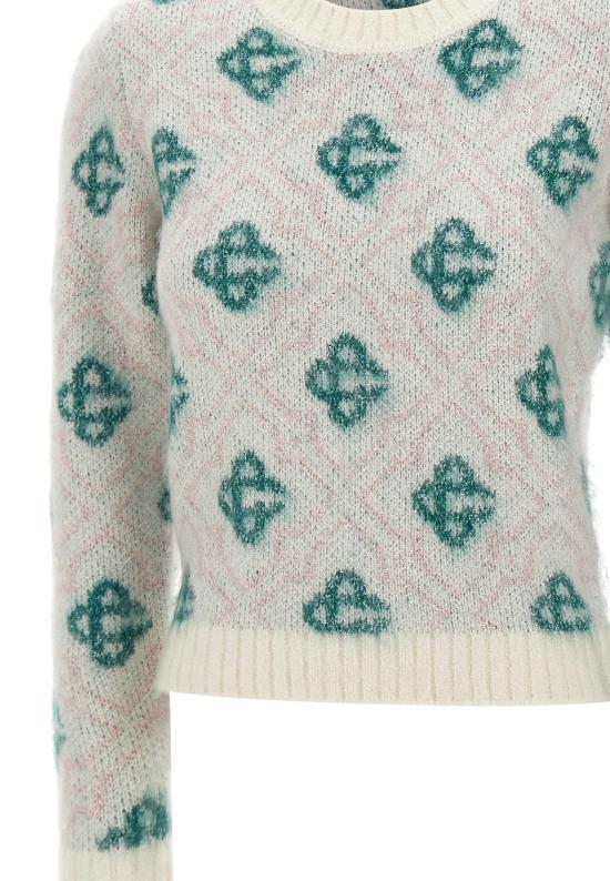 25FW 카사블랑카 스웨터 WPF25KW1022 01 White - CASABLANCA