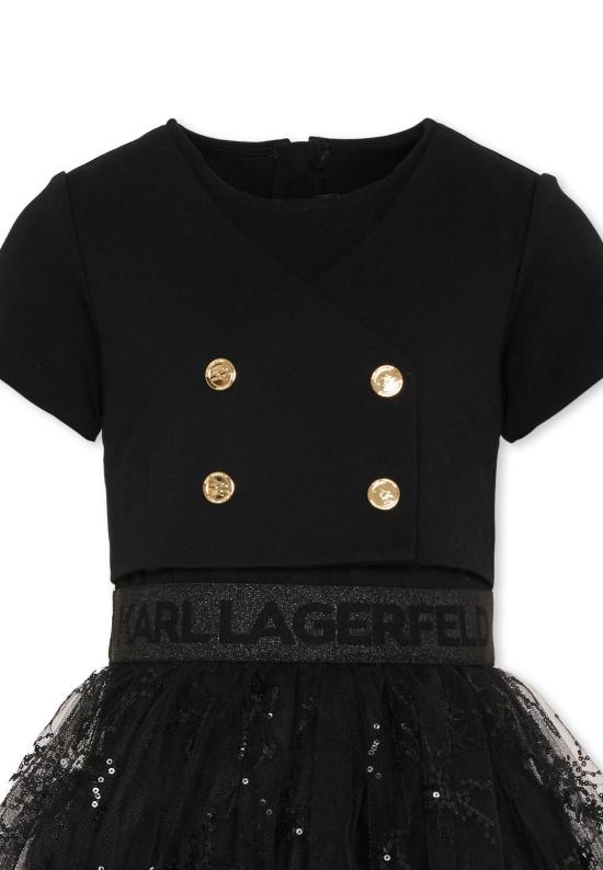 26SS [키즈] 칼라거펠트 원피스 Z31142 09B BLACK - KARL LAGERFELD