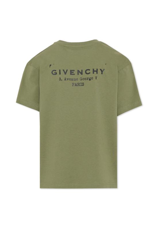 26SS [키즈] 지방시 티셔츠 H31075 645 GREEN - GIVENCHY