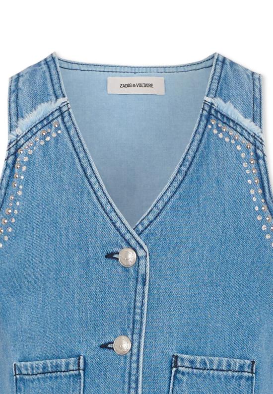 26SS [키즈] 자딕앤볼테르 베스트 X60571 Z13 DENIM - ZADIG & VOLTAIRE