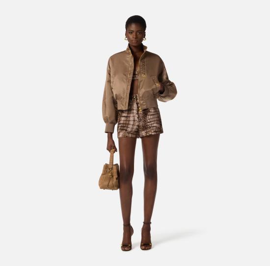 26SS 엘리자베타프랜치 자켓 GB05D61E2 229 Argilla - ELISABETTA FRANCHI