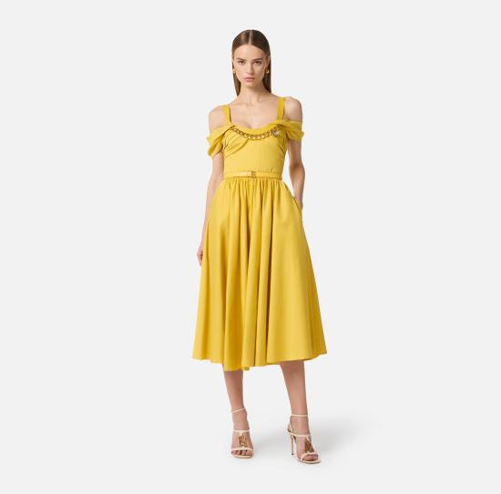 26SS 엘리자베타프랜치 미디 원피스 AB92161E2 EV4 Sun - ELISABETTA FRANCHI