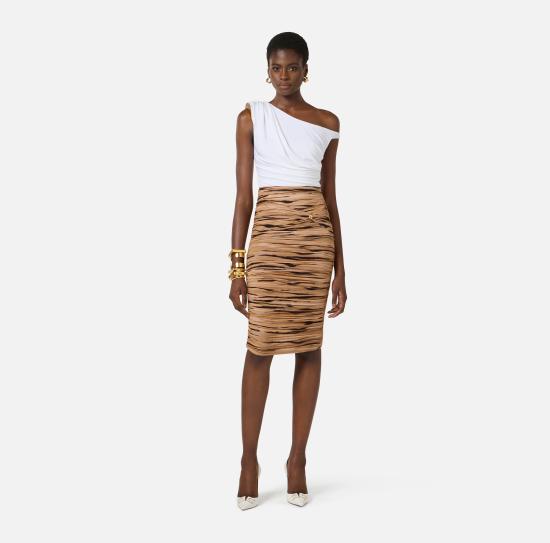 26SS 엘리자베타프랜치 바디수트 티셔츠 BO01361E2 360 Ivory - ELISABETTA FRANCHI