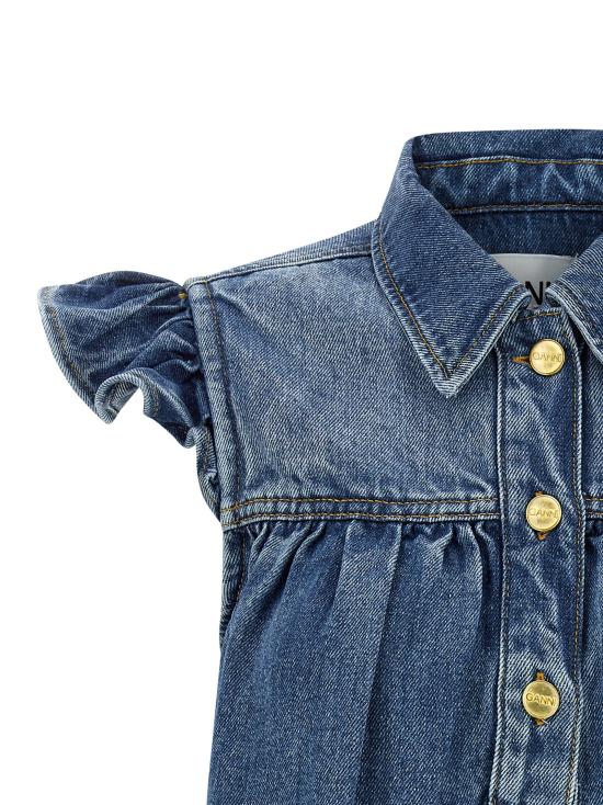 26SS 가니 데님 러플 탑 A1040047091 - GANNI