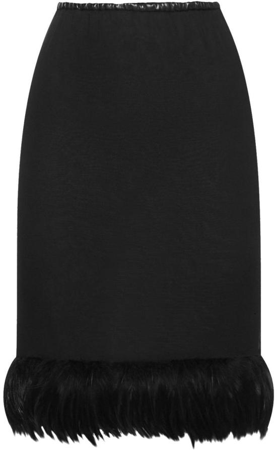  생로랑 미디 스커트 683891Y115W1000 BLACK