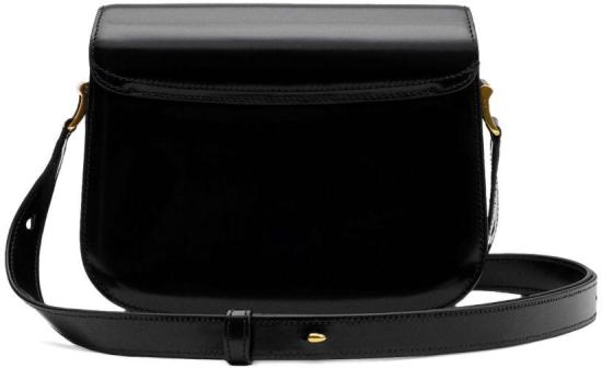 26SS 아미 스몰 하트 로고 글레이즈드 레더 파리 백 ULL717AL0139001 BLACK - AMI