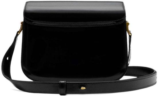 26SS 아미 스몰 하트 로고 글레이즈드 레더 파리 백 ULL717AL0139001 BLACK - AMI