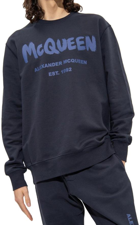  알렉산더 맥퀸 긴팔 티셔츠 688713QUZ810933 BLUE - ALEXANDER MCQUEEN