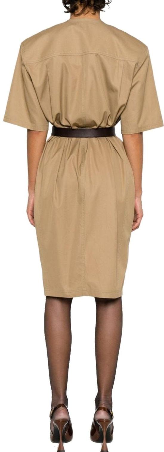  생로랑 트윌 코튼 드레스 790089Y3A992611 BEIGE - SAINT LAURENT