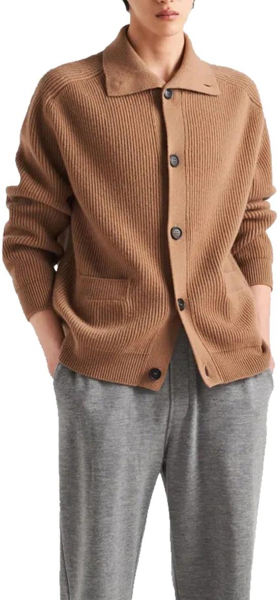  프라다 가디건 UMG318SOOO14G5F0040 BROWN - PRADA