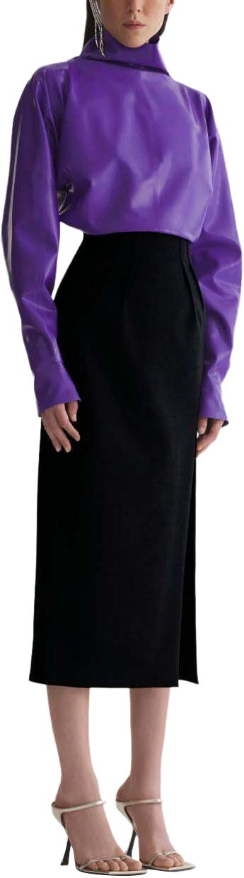 26SS 뮈글러 미디 스커트 26P1JU058210201999 BLACK - MUGLER