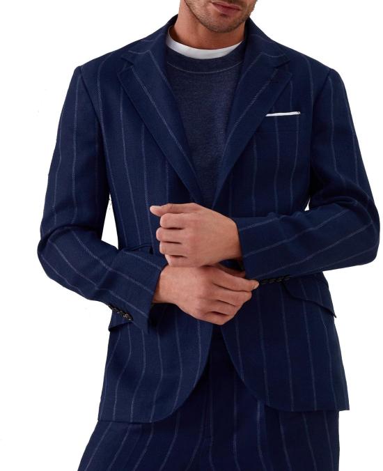  브루넬로 쿠치넬리 수트 자켓 MQ4287BPDTQ428C137 BLUE - BRUNELLO CUCINELLI