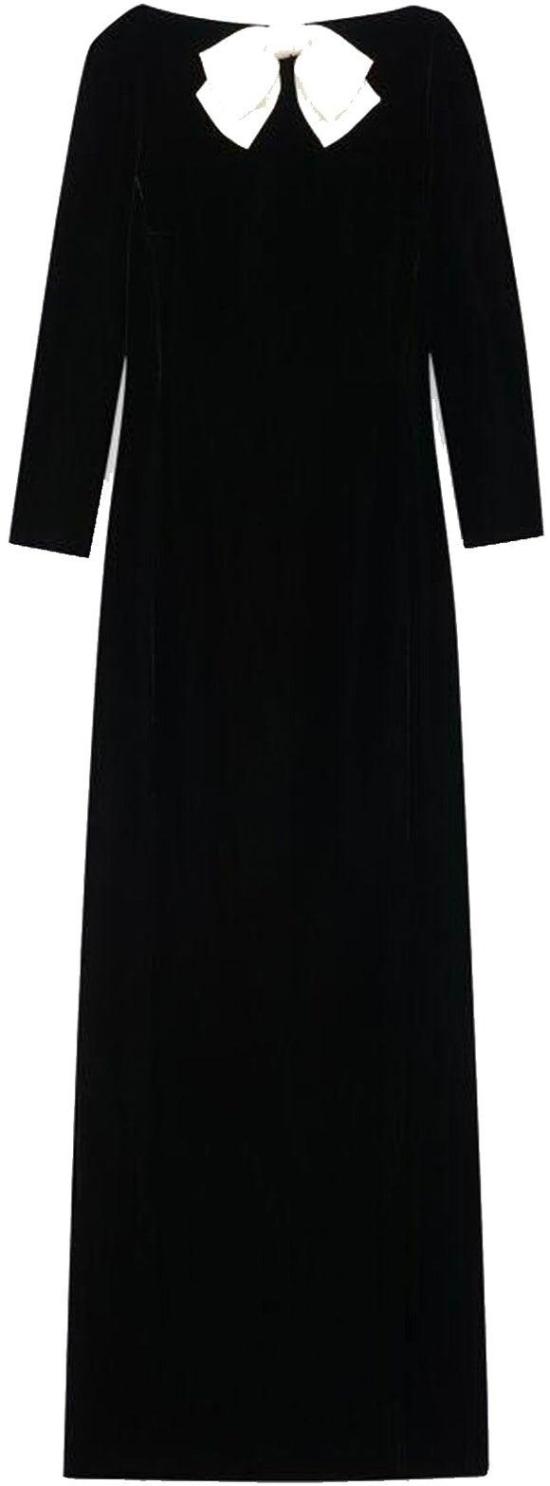  생로랑 롱 원피스 706935Y525R1000 BLACK