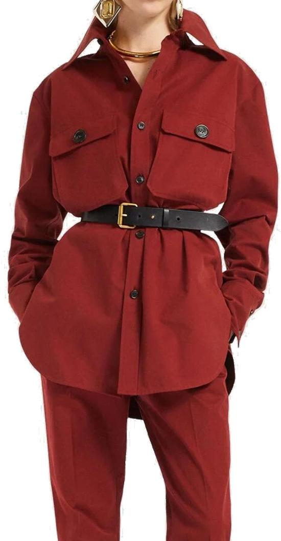  생로랑 긴팔 셔츠 786696Y3A996287 RED - SAINT LAURENT