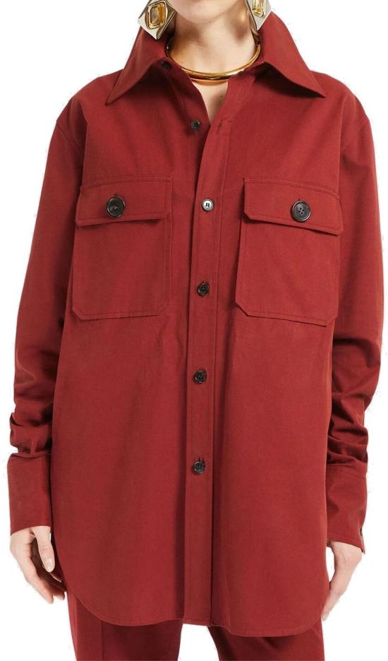  생로랑 긴팔 셔츠 786696Y3A996287 RED - SAINT LAURENT