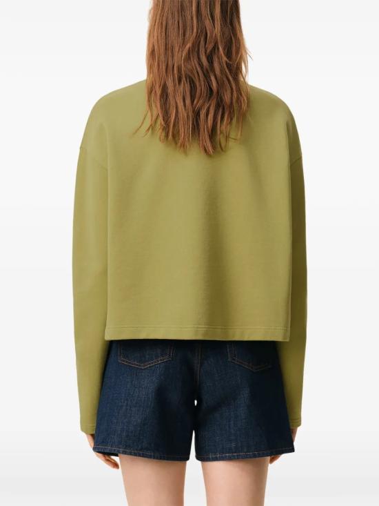 26SS 아미 스몰 하트 로고 코튼 플리스 스웨트셔츠 FSW766 730A035 Green - AMI