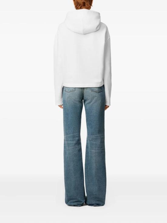 26SS 아미 ADC 콘트라스트 하트 후드 티셔츠 FSW767 730100 White - AMI