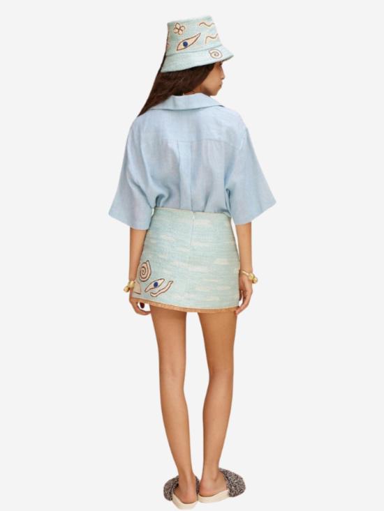  알레메 숏 스커트 알레마이스 아자르 라피아 스커트 - ALEMAIS