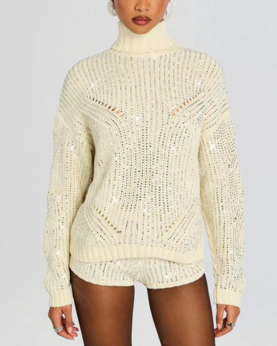  레트로페테 스웨터 캠든 장식  아이보리/실버