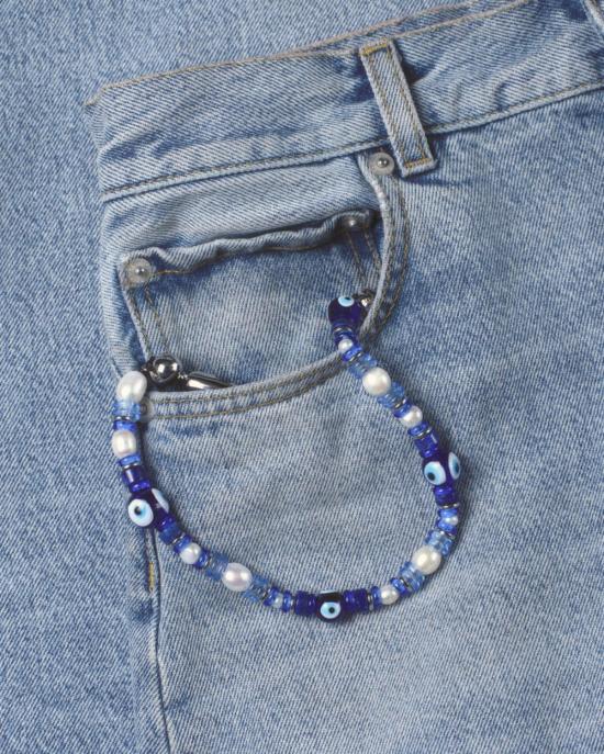  OSSA NEW YORK 팔찌 오사 뉴욕 이블 아이 손목  블루/펄 - OTHER BRANDS