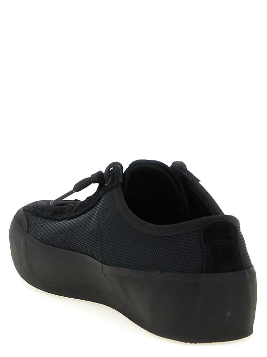 26SS 스톤 아일랜드 폴리 메쉬 로우탑 트레이너 컴퍼스 L1SFWS100010S0448V0029 Black - STONE ISLAND