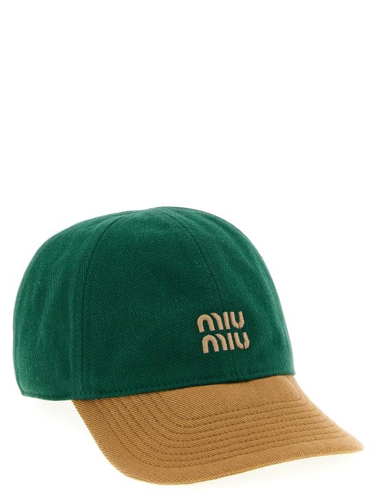 26SS 미우미우 볼캡 5HC3692CWCF04Z5 Green - MIU MIU
