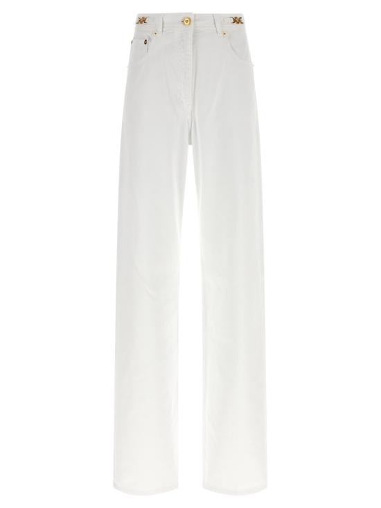 26SS 베르사체 데님 팬츠 10137451A085701D110 White