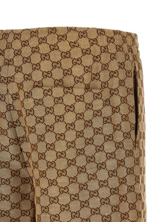 26SS 구찌 GG 슈프림 리넨 쇼츠 742781Z8BIX2580 Beige - GUCCI