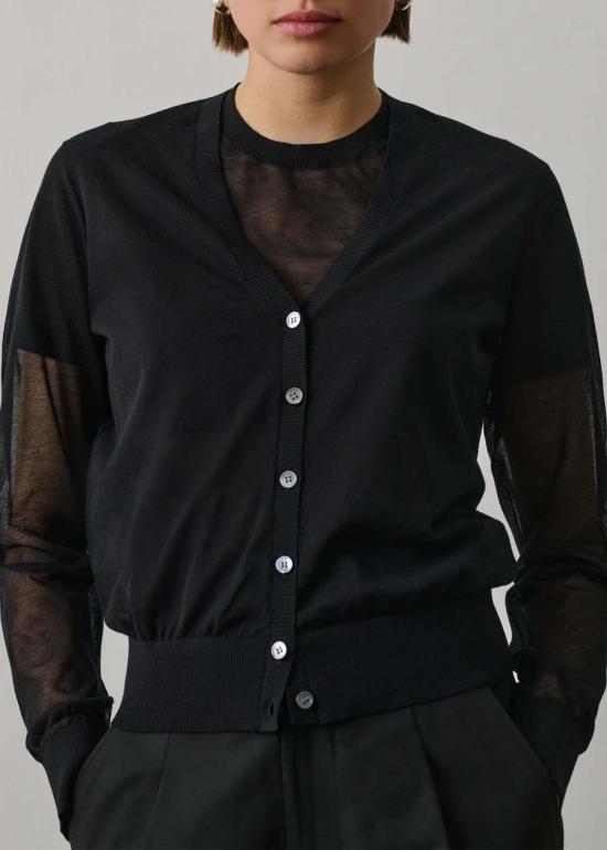  쉐르 가디건 Soeur Etretat 카디건 스웨터 느와르 - SOEUR