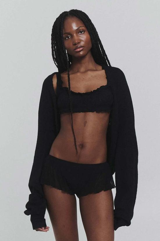  Find Me Now - SECOND SKIN 블라우스 파인드 미 나우 세컨드 스킨 10웨이 랩 니트 탑