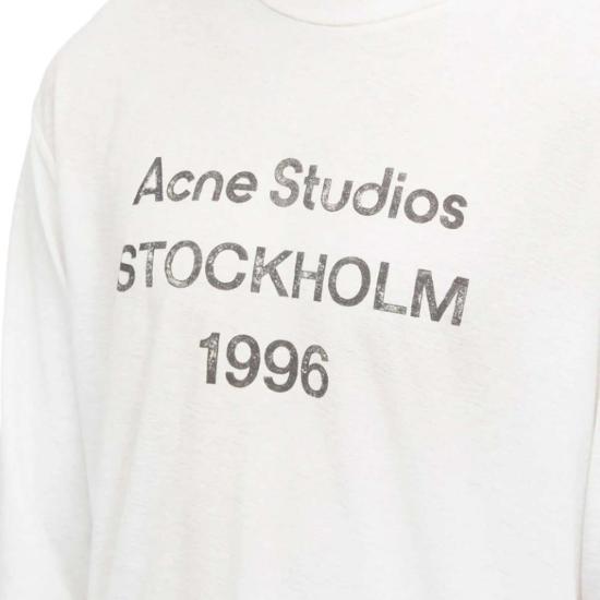  아크네 스튜디오 긴팔 티셔츠 Acne Studios 로고 1996  더스티 화이트 - ACNE STUDIOS