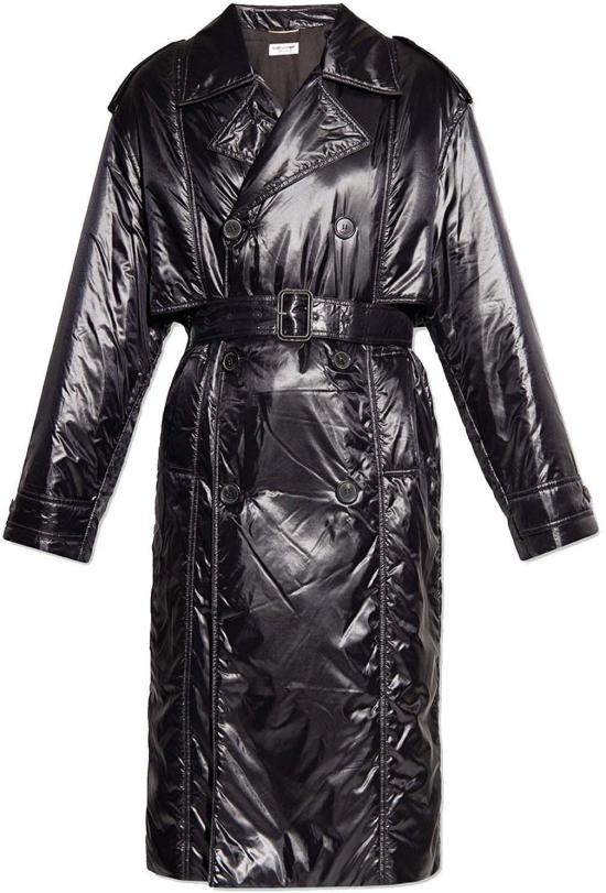  생로랑 트렌치 코트 711494Y5F651000 BLACK