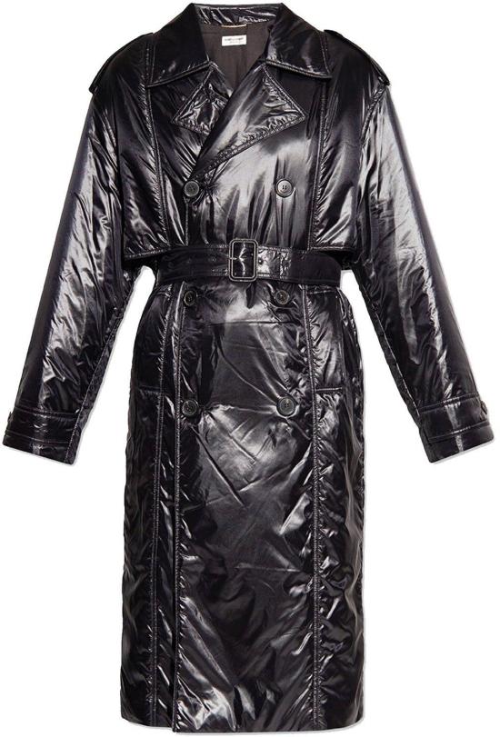  생로랑 트렌치 코트 711494Y5F651000 BLACK