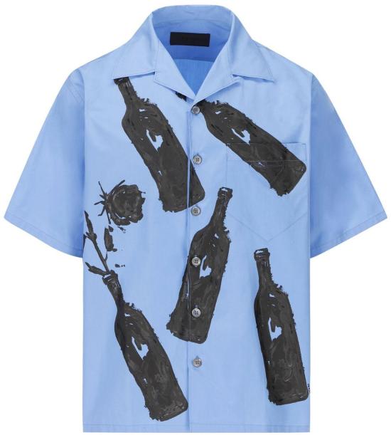  프라다 반팔 셔츠 UCS41412UEF0076 BLUE