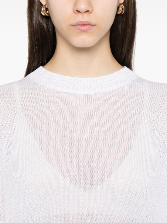 26SS 브루넬로 쿠치넬리 스웨터 M10550210 CJ159 White - BRUNELLO CUCINELLI