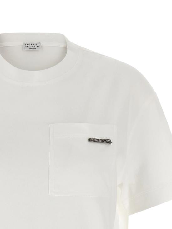 26SS 브루넬로 쿠치넬리 반팔 티셔츠 M0T81EC710 C6159 White - BRUNELLO CUCINELLI