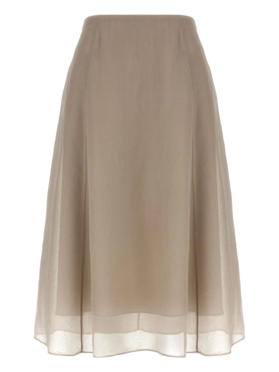 26SS 브루넬로 쿠치넬리 미디 스커트 MF940G3877 C9593 Dove Grey