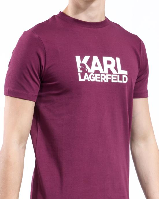 26FW 칼라거펠트 반팔 티셔츠 755087 554235 380 BORDEAUX - KARL LAGERFELD