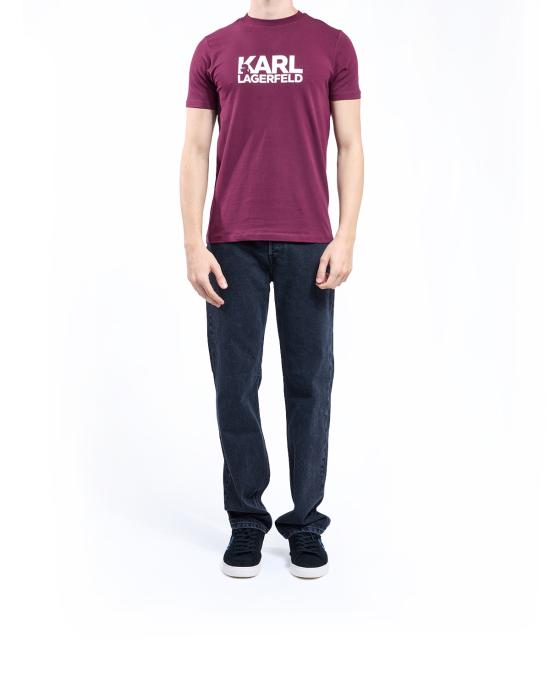 26SS 칼라거펠트 반팔 티셔츠 755087 554235 380 BORDEAUX - KARL LAGERFELD