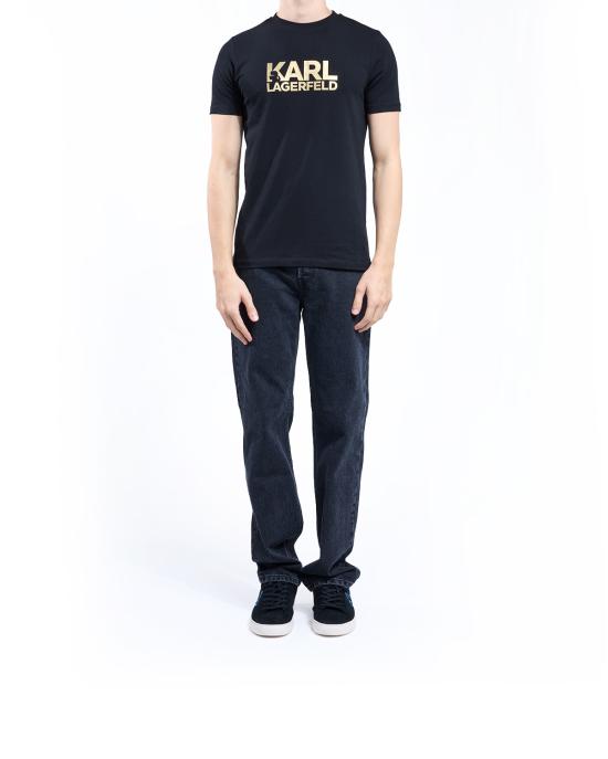26FW 칼라거펠트 반팔 티셔츠 755087 554235 160 NERO ORO - KARL LAGERFELD