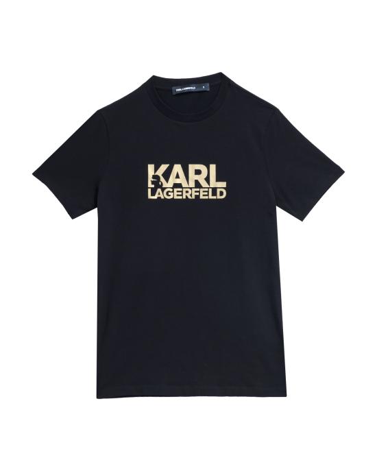 26FW 칼라거펠트 반팔 티셔츠 755087 554235 160 NERO ORO